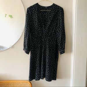 madewell | 🌟 silk wrap neckline dress 🌟